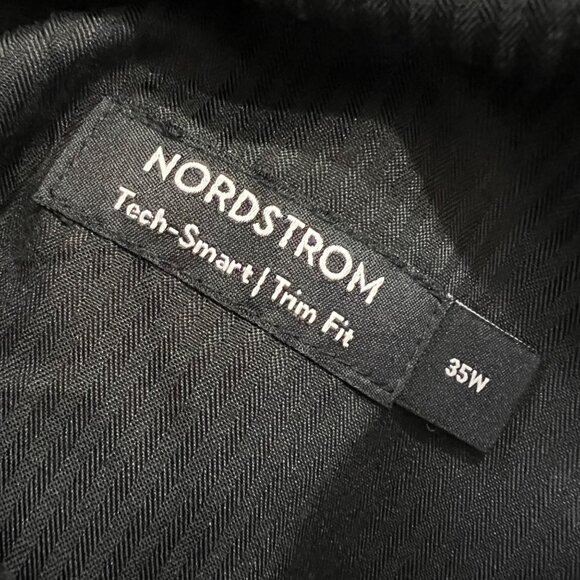 Nordstrom Mens Tech-Smart Trim Wool Spandex Pants Navy Blue Size 35 NWOT - Picture 8 of 11